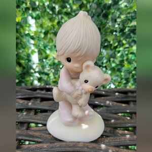 Enesco White and Pink Small Pet Figurine